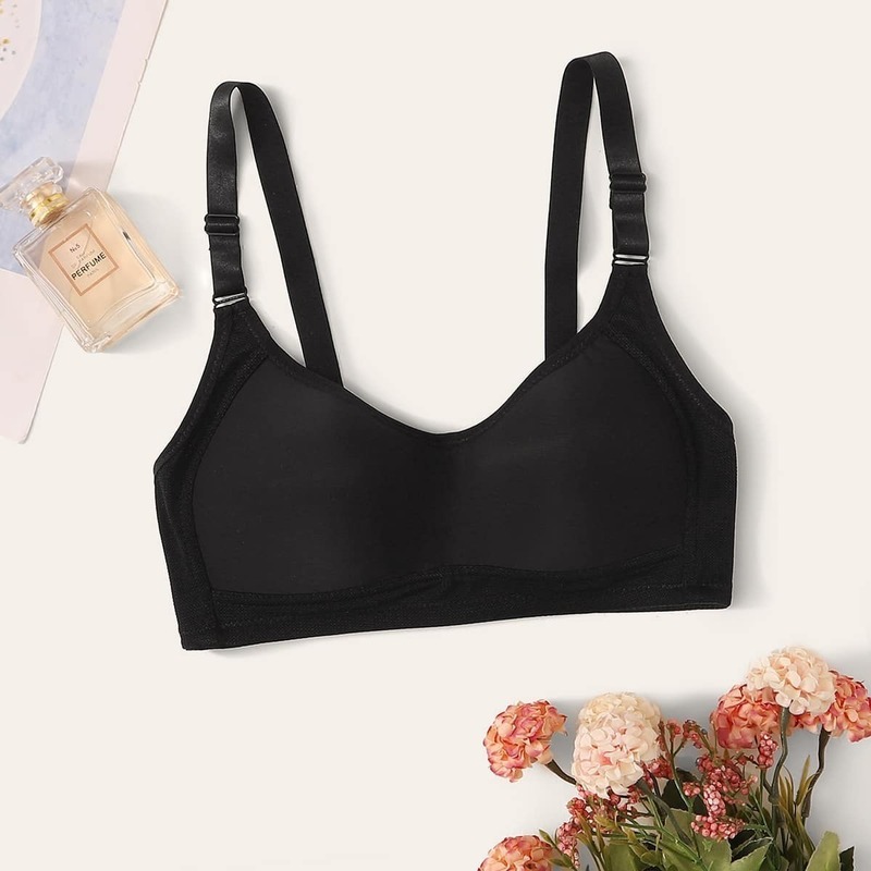 

Adjustable Strap Bra, Black