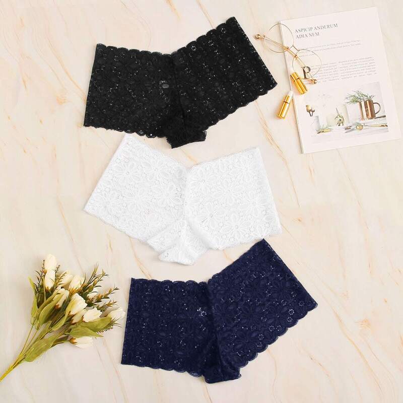 

Floral Lace Panty Set 3pack, Multicolor