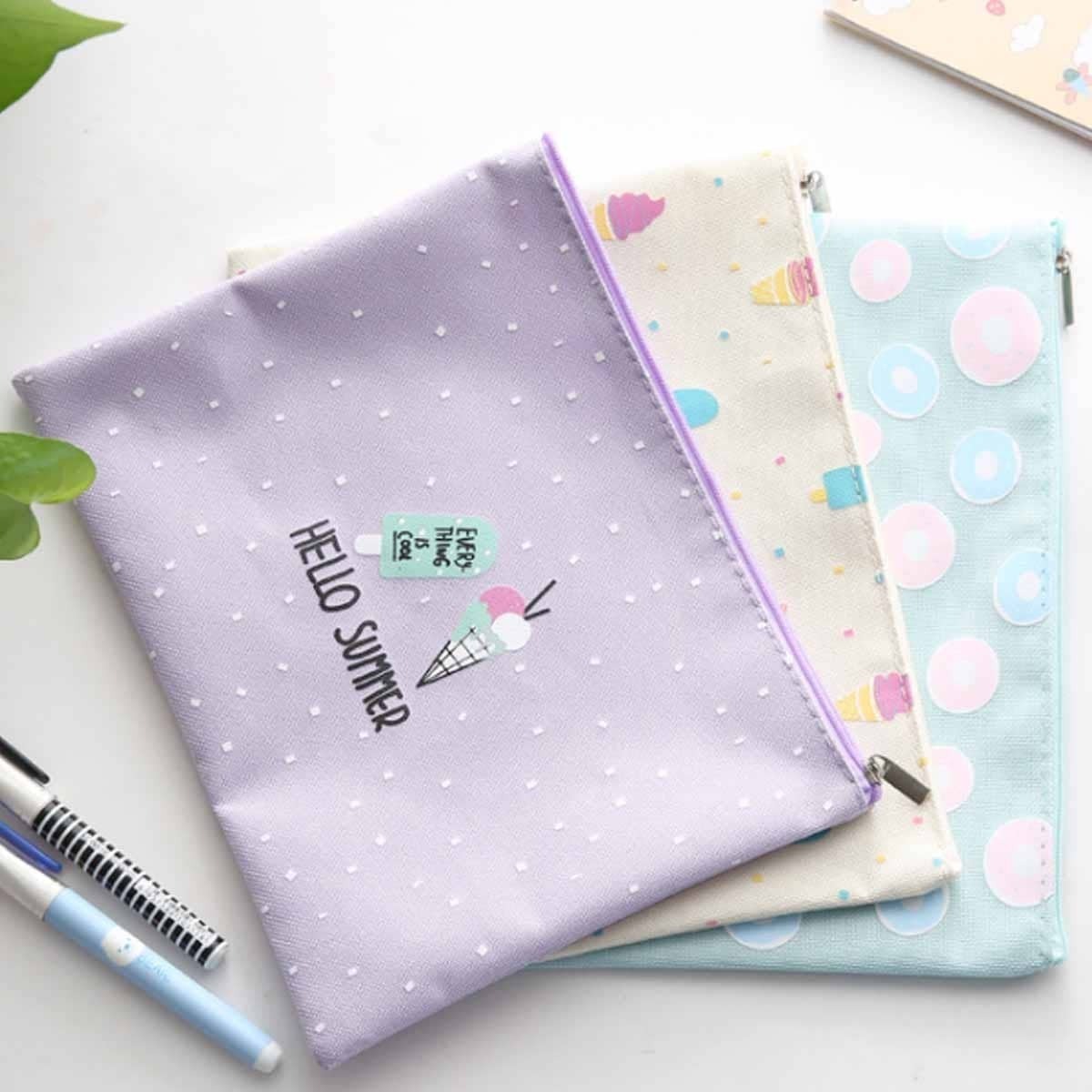 

Letter Print Zipper File Bag 1pc