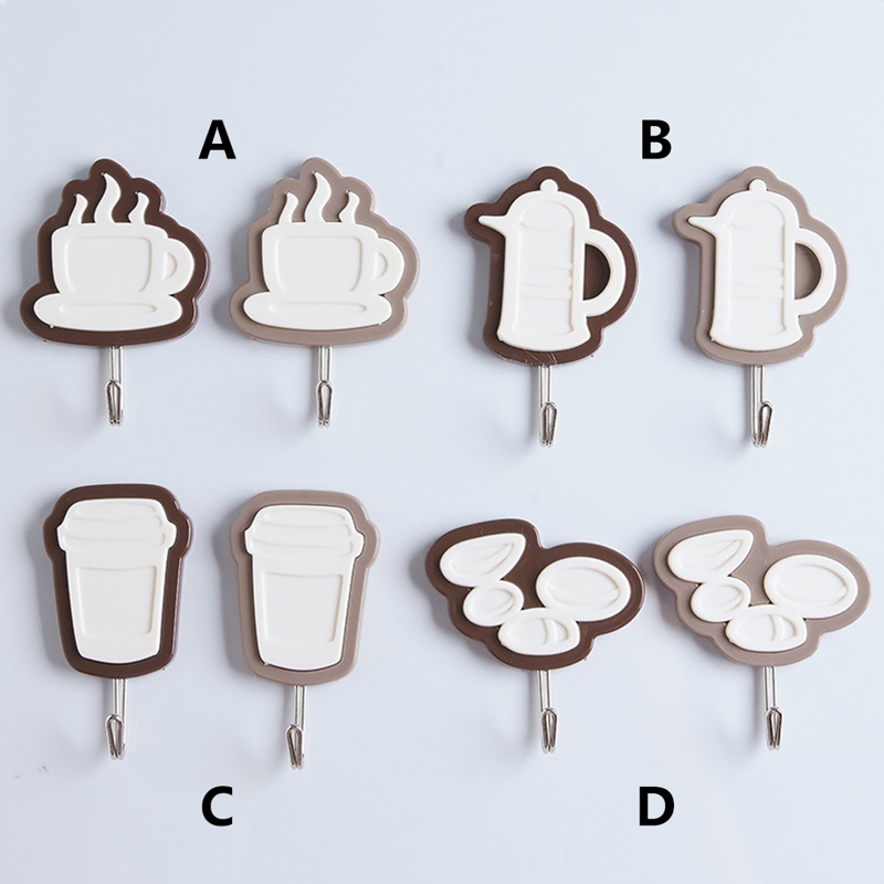 

Random Coffee Design Wall Hook 2pcs