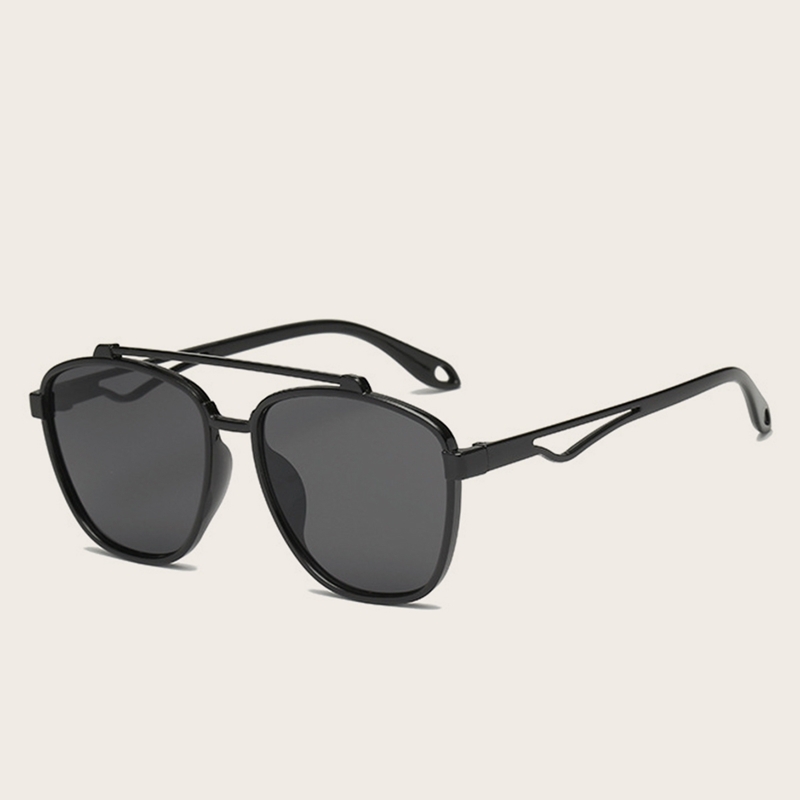 

Guys Top Bar Flat Lens Sunglasses, Black