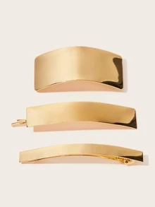 Clip kim loại đơn giản - Vàng - Xem 2