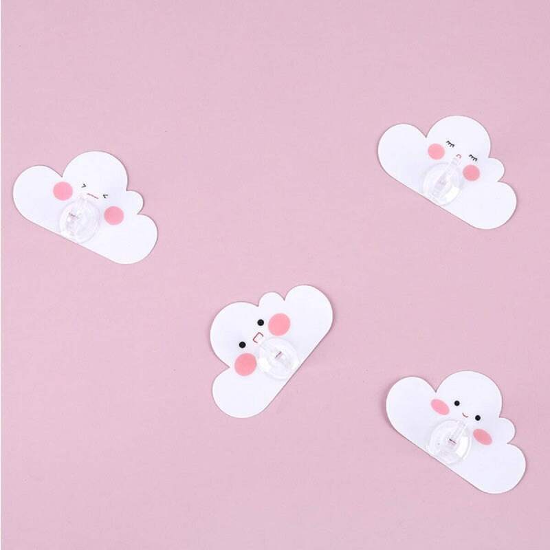

Cute Cloudy Design Wall Hook 4pcs