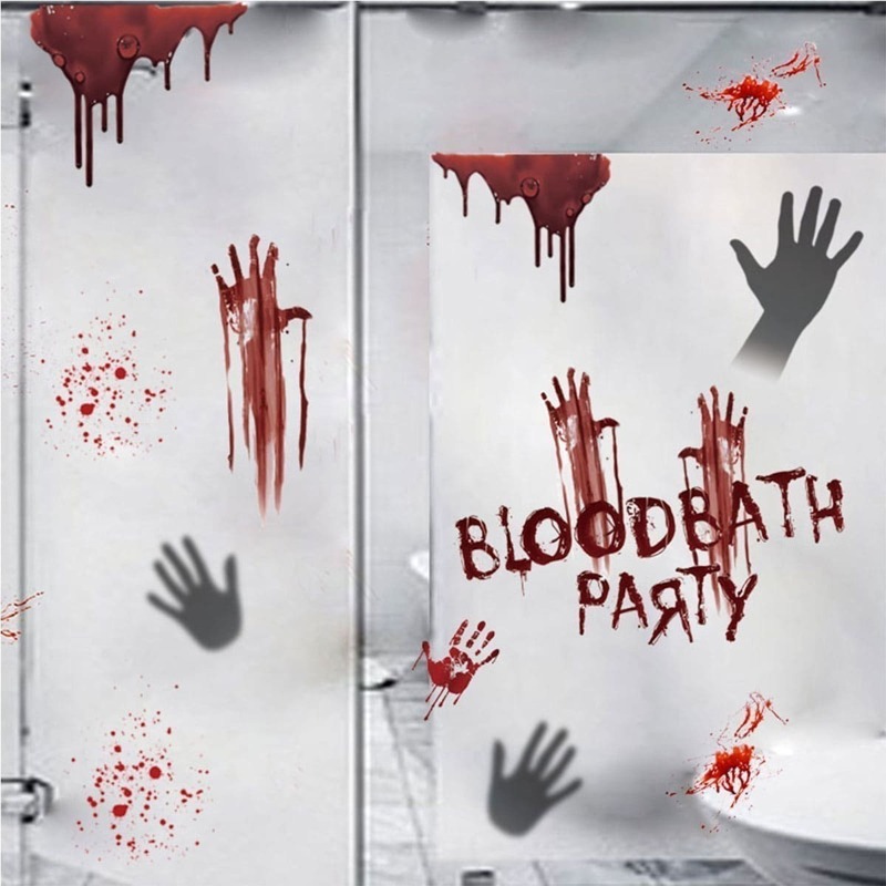 

Halloween Horror Bloody Handprint Wall Sticker