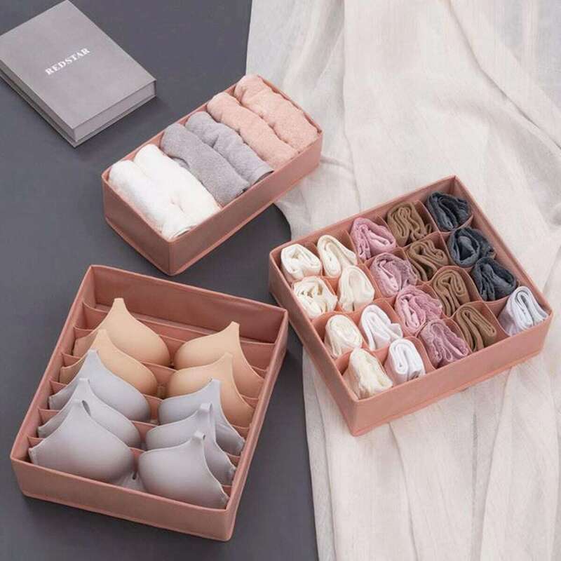 

Underwear Storage Box Set 3pcs, Multicolor