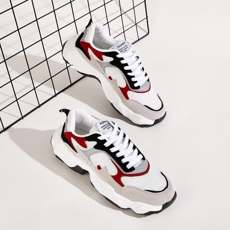 

Guys Lace-up Front Chunky Sneakers, Multicolor