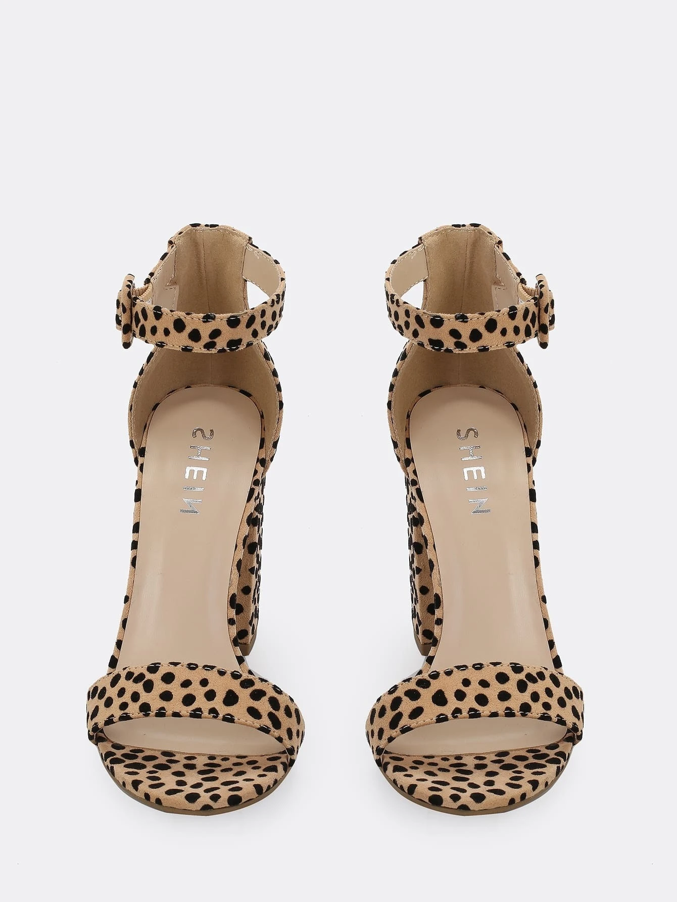 cheetah open toe heels