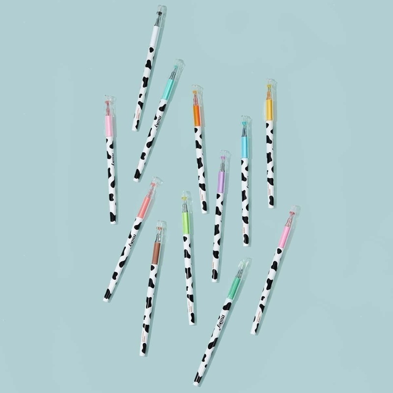 

Cute Cow Print Gel Pen Set 12pcs, Multicolor