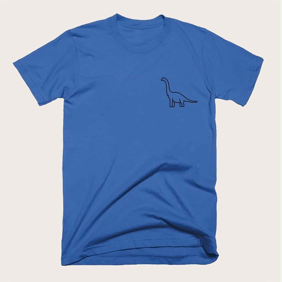 

Guys Dinosaur Print Crew Neck Tee, Blue