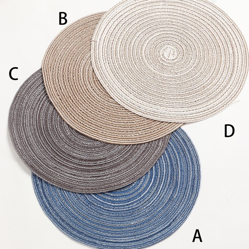 

Round Woven Placemat 1pc, Multicolor
