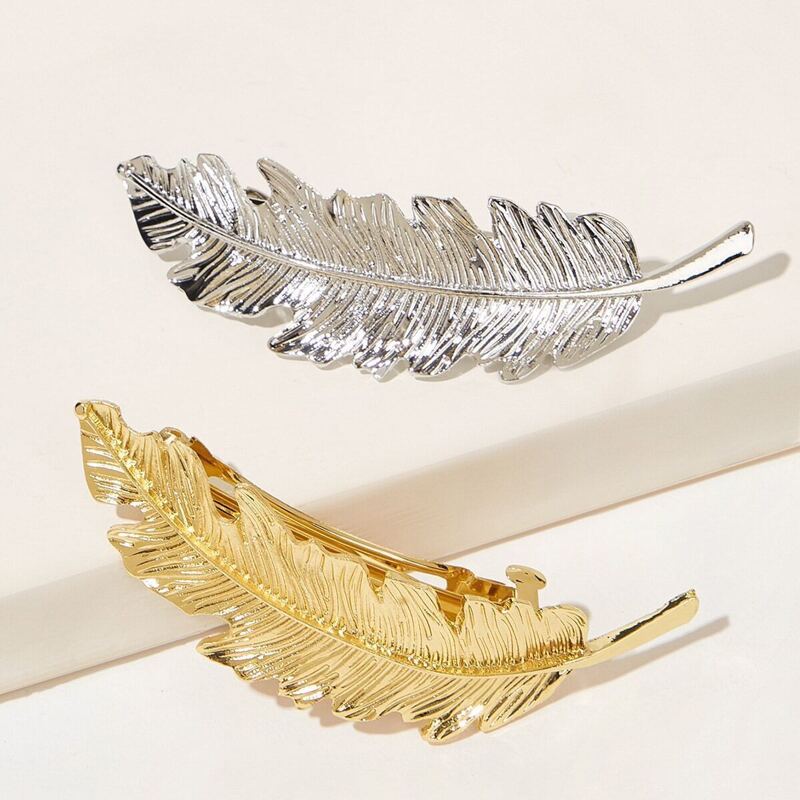 

Leaf Shaped Hair Clip 2pcs, Multicolor
