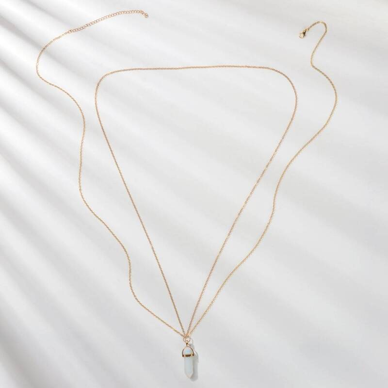 

Stone Charm Layered Bodychain 1pc, Gold