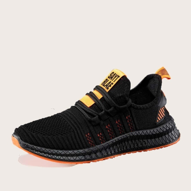 

Guys Lace-up Front Mesh Trainers, Black