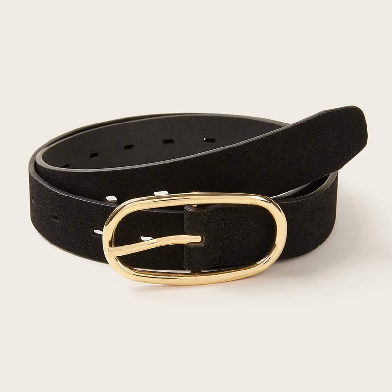 

Metal Buckle Belt, Black
