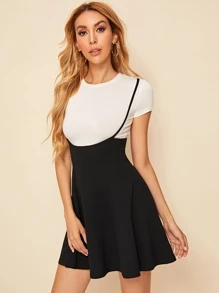 High waist flared cami dress Clearance