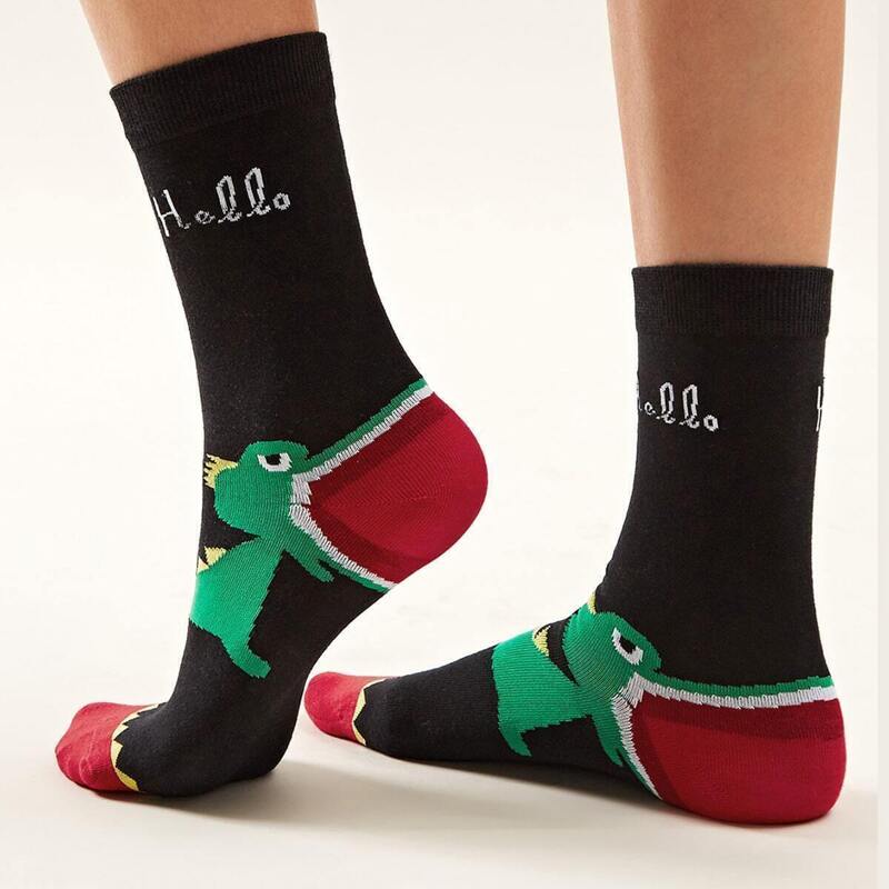 

Creative Dinosaur Pattern Socks, Multicolor