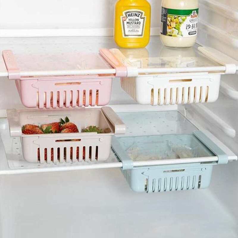 

Refrigerator Stretchable Storage Basket 1pc, Multicolor