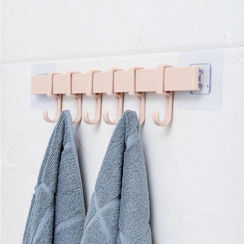 

Random Strong Sucker Six Hook Storage Hanger 1pc