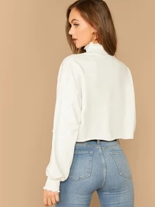 lantern sleeve sweatshirt