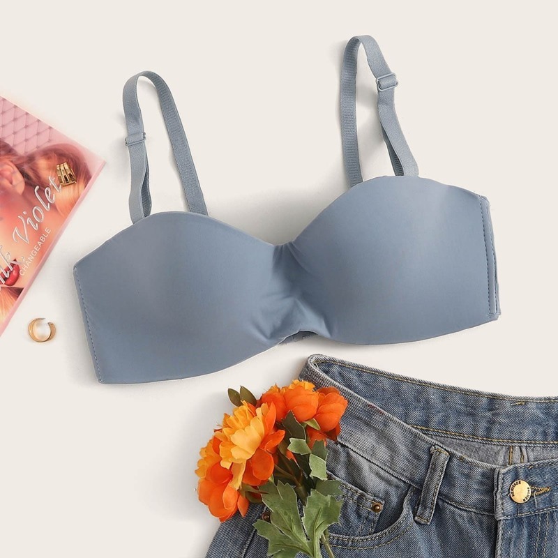 

Adjustable Strap Bra, Blue