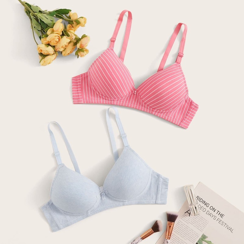 

Adjustable Strap Bra Set 2pack, Multicolor