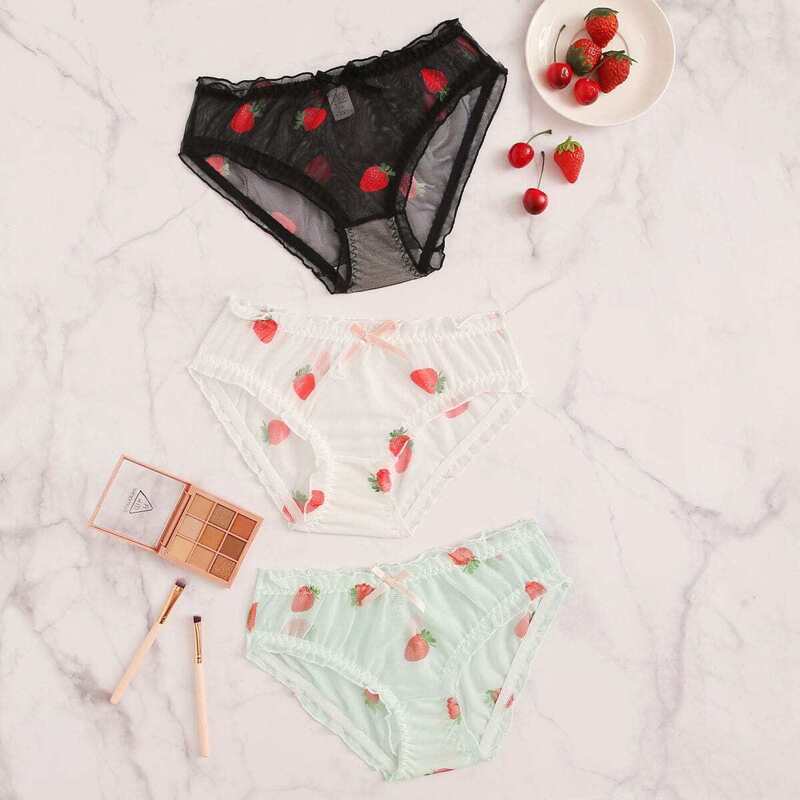 

Strawberry Print Panty Set 3pack, Multicolor