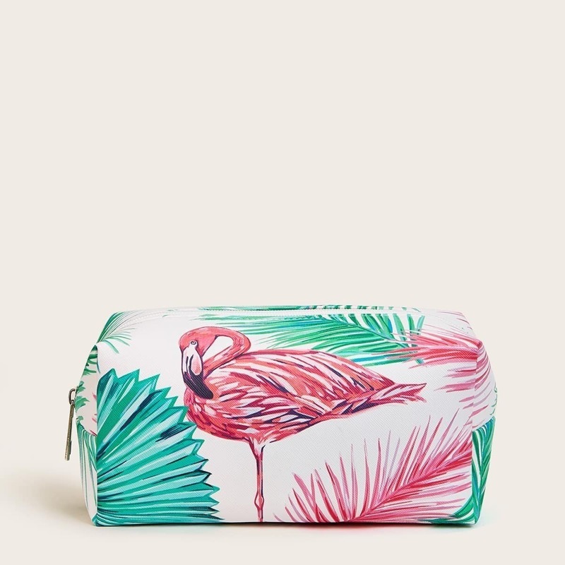 

Flamingos Pattern Makeup Bag, Multicolor