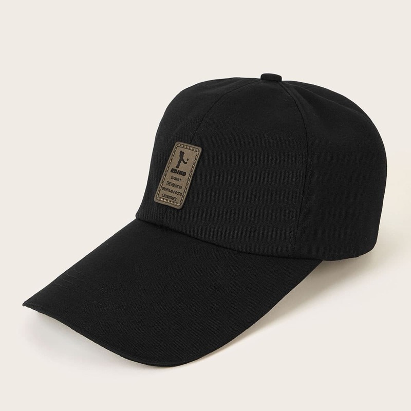 

Guys Slogan Patched Baseball Cap, Black