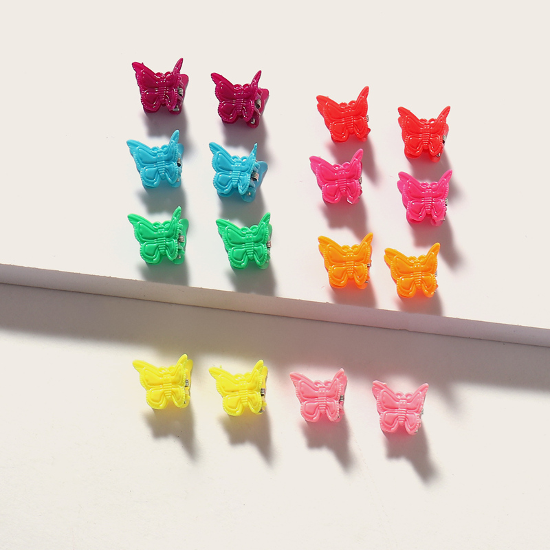 

Butterfly Design Hair Claw 8pairs, Multicolor