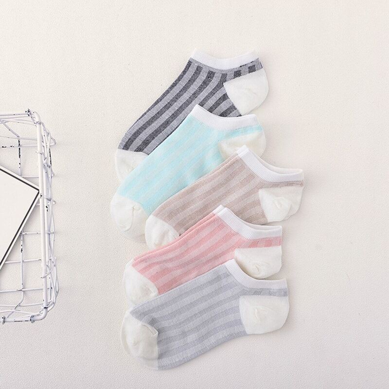 

Striped Pattern Socks 5pairs, Multicolor