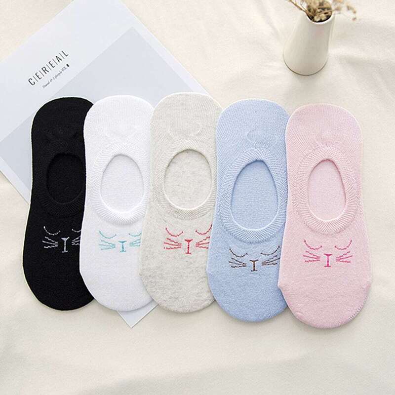 

Cartoon Pattern Invisible Socks 5pairs, Multicolor