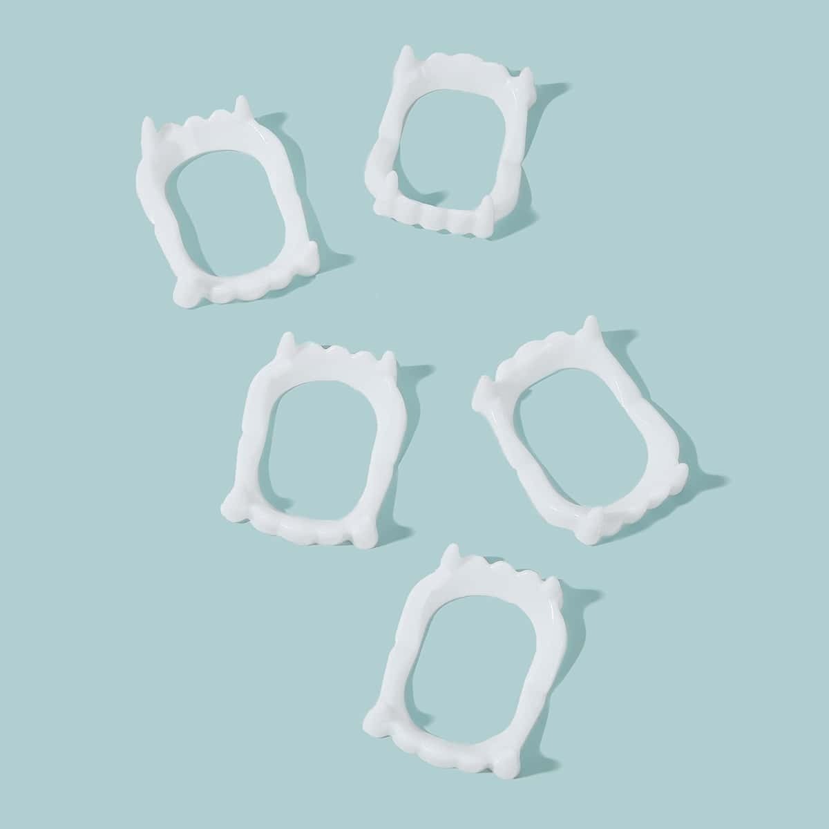 

Random Horror White Denture Prop 5pcs