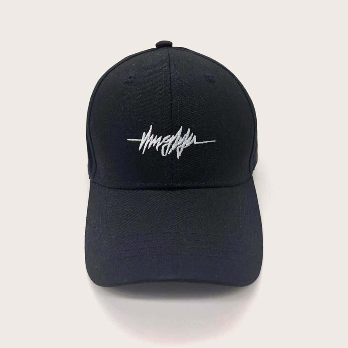 

Guys Letter Embroidery Baseball Cap, Black