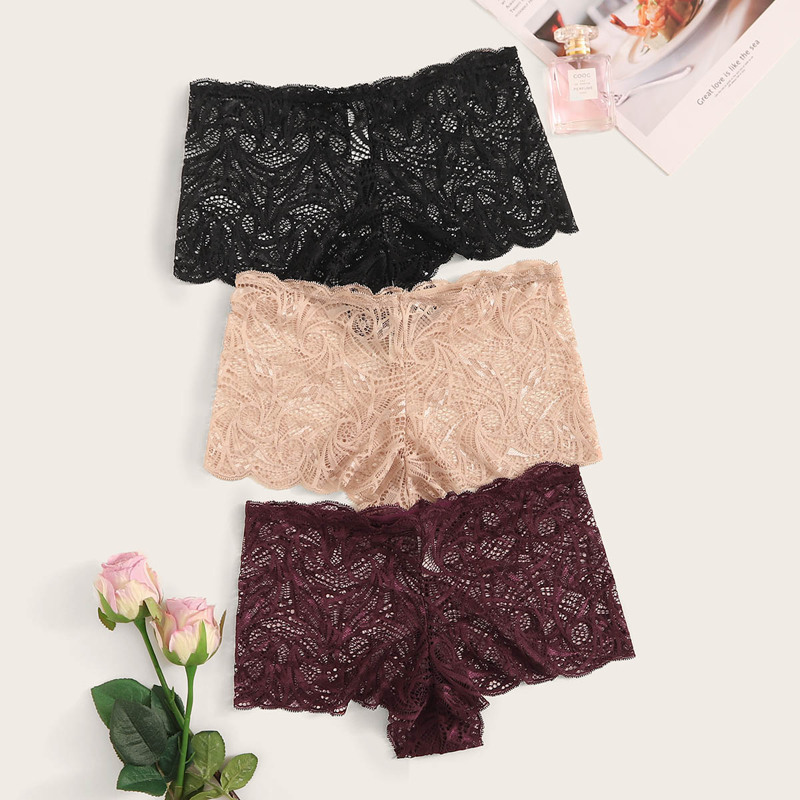 

Floral Lace Panty Set 3pack, Multicolor