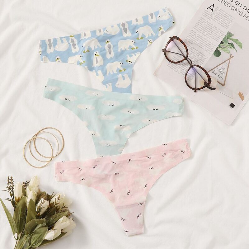 

Cartoon Print Panty Set 3pack, Multicolor