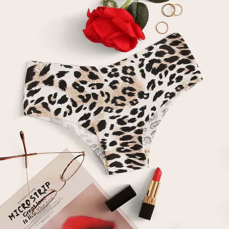

Leopard Print Seamless Panty, Multicolor