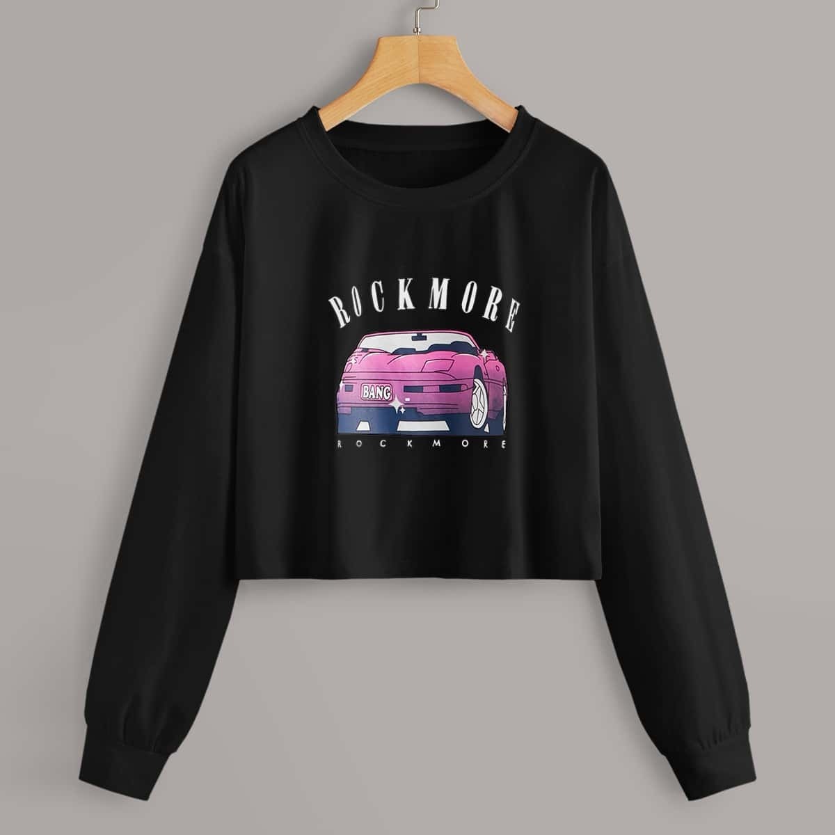 

Letter & Car Print Tee, Black