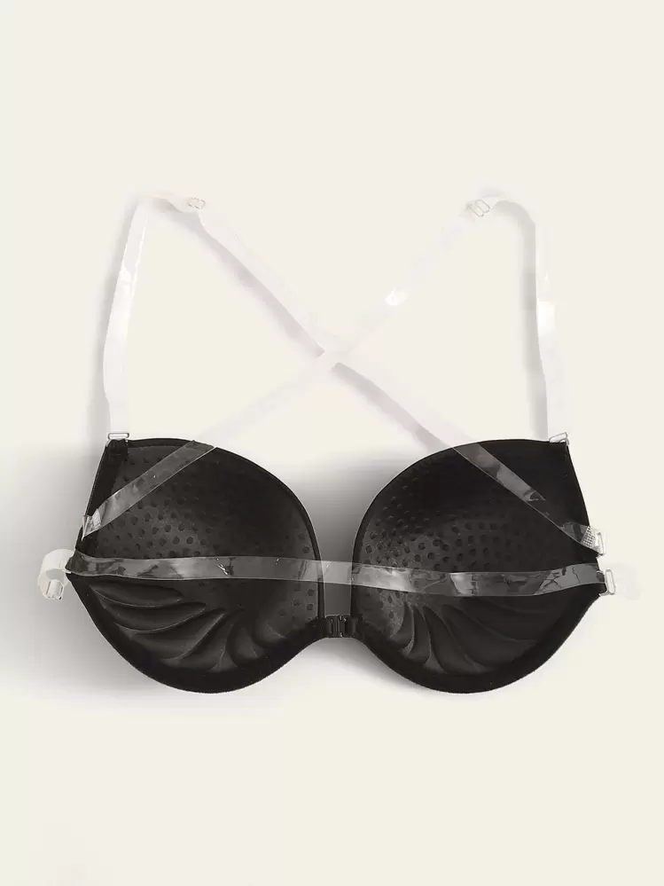 Bretelles De Soutien-gorge Décoratives Réglables - Cuir Noir Et Chaîne Argentée | Taille Unique, Marque & Other Stories