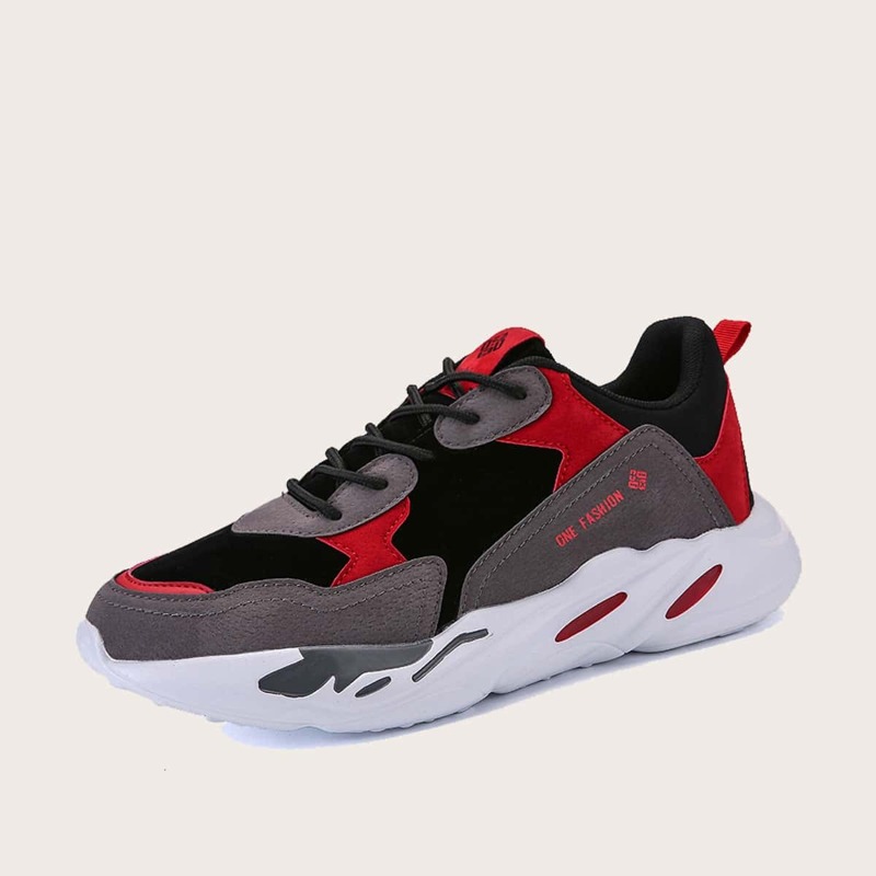 

Guys Color Block Lace-up Front Sneakers, Multicolor
