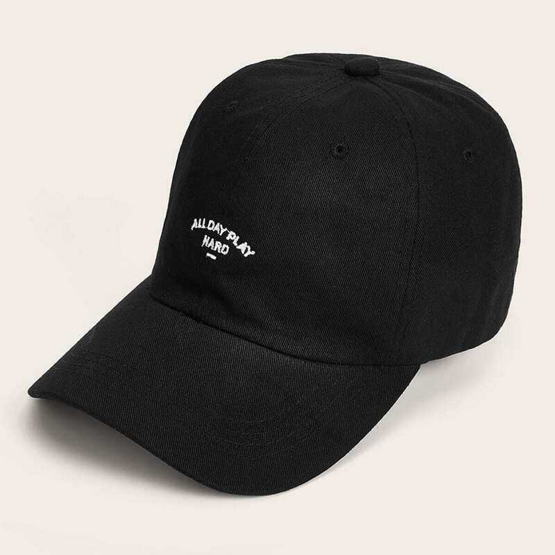 

Guys Letter Embroidery Baseball Cap, Black