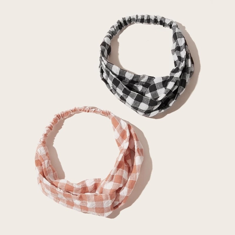 

Gingham Headband 2pcs, Multicolor