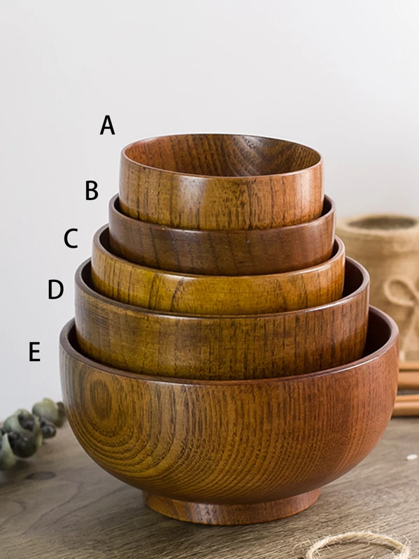 Plain Round Wooden Bowl 1pc Shein Eur Plain Round Wooden Bowl 1pc Shein Eur, Round Wooden Bowl With Lid
