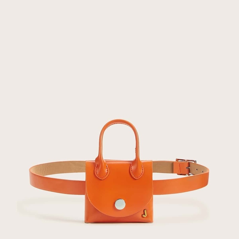 

Flap PU Fanny Pack, Orange