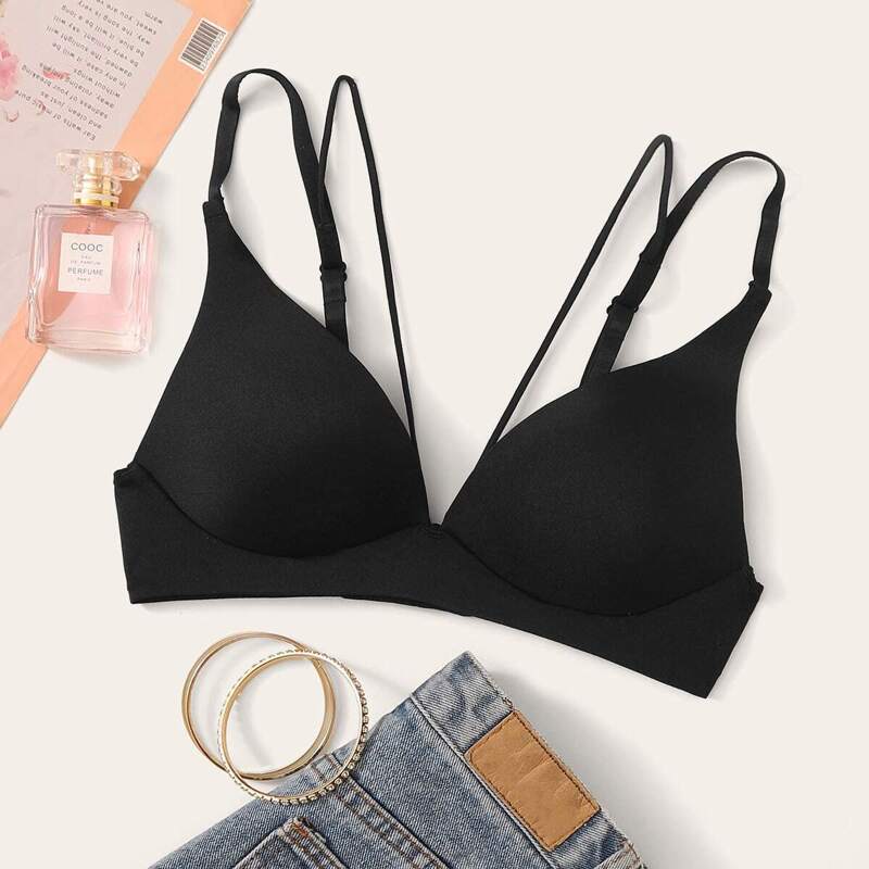 

Adjustable Strap Harness Bra, Black