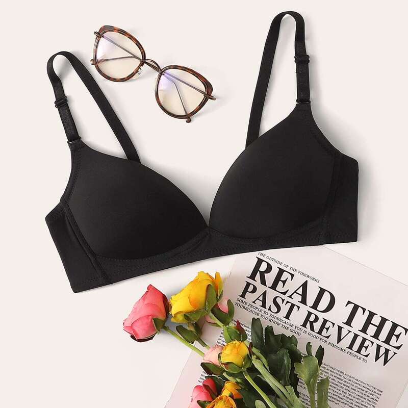 

Adjustable Strap Bra, Black