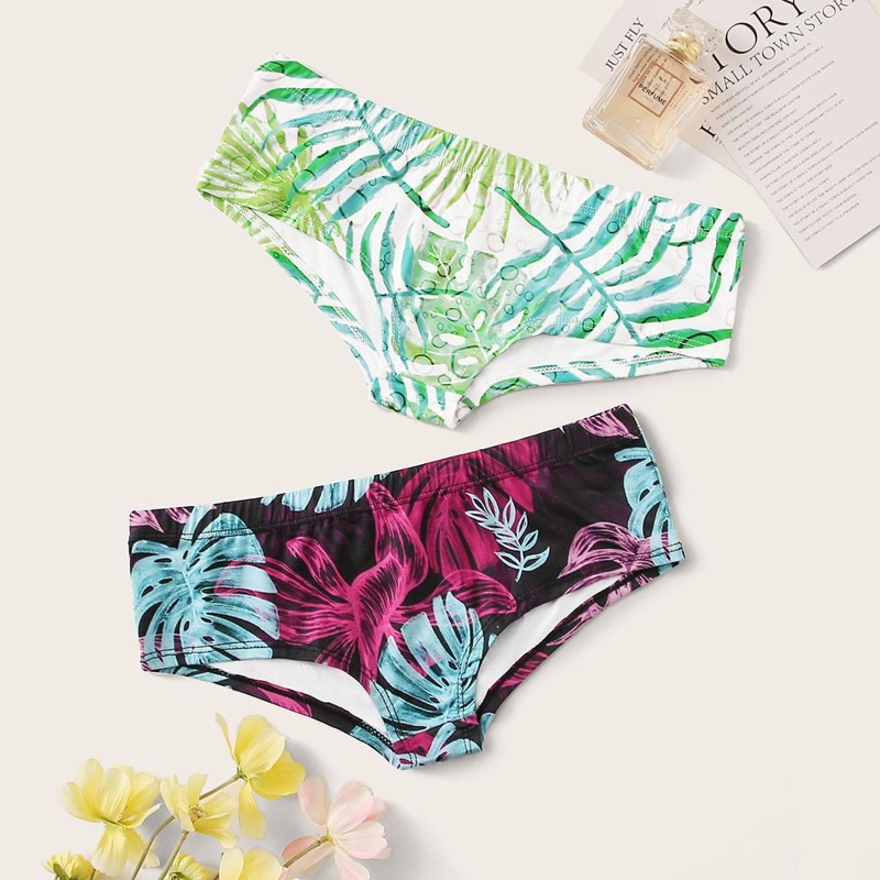 

Tropical Print Panty Set 2pack, Multicolor
