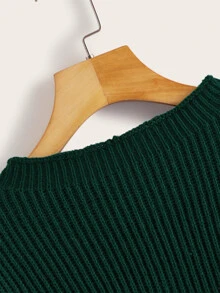SHEIN Solid Drop Bishop Sleeve Sweater