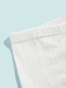 女孩素色腿襪1雙 - 白色 - 查看 3