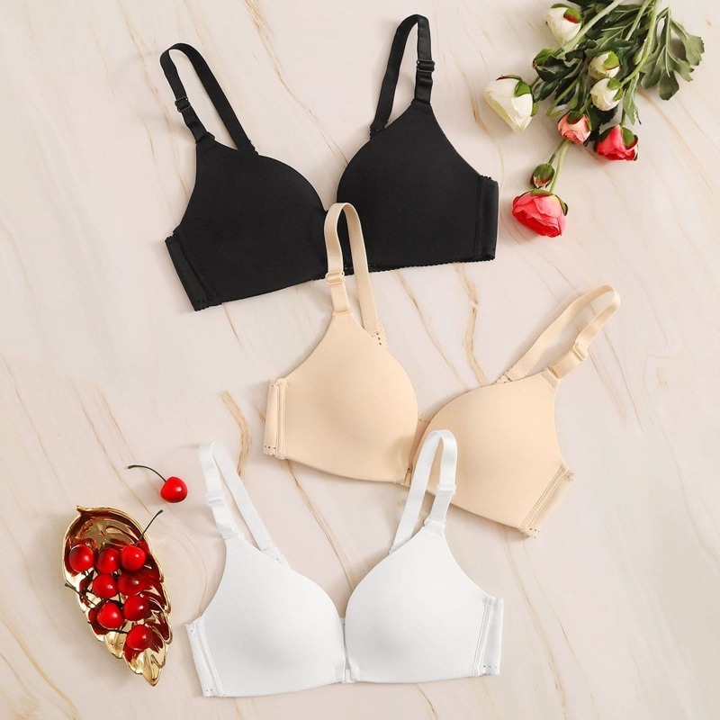 

Adjustable Strap Bra Set 3pack, Multicolor