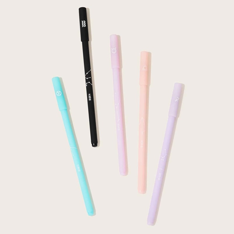 

Random Twelve Constellation Print Gel Pen 2pcs